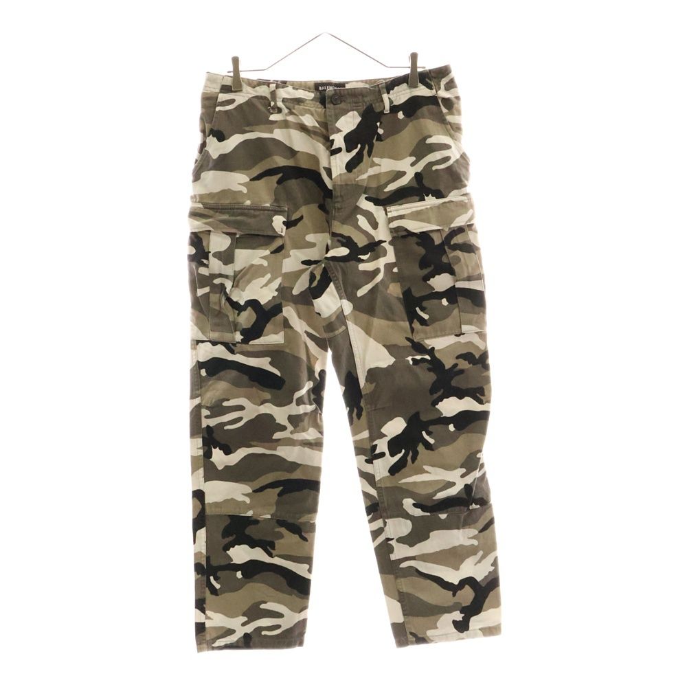 BALENCIAGA バレンシアガ 19SS Army Camo Pants カモフラージュ マルチポケット アーミーカーゴパンツ グレー 557301 TBP34