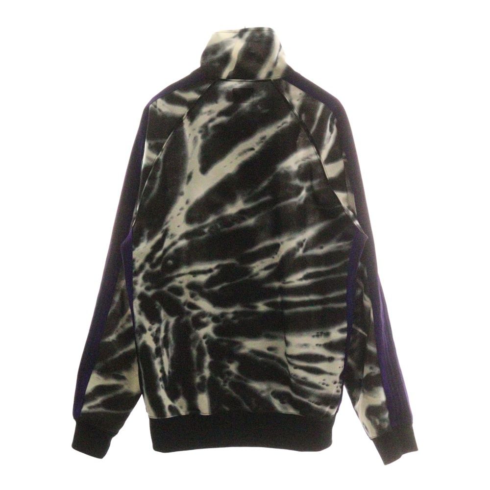 Needles ニードルス 胸ロゴデザイン タイダイ柄 ジップアップ トラックジャケット ブラック ホワイト 0T1502