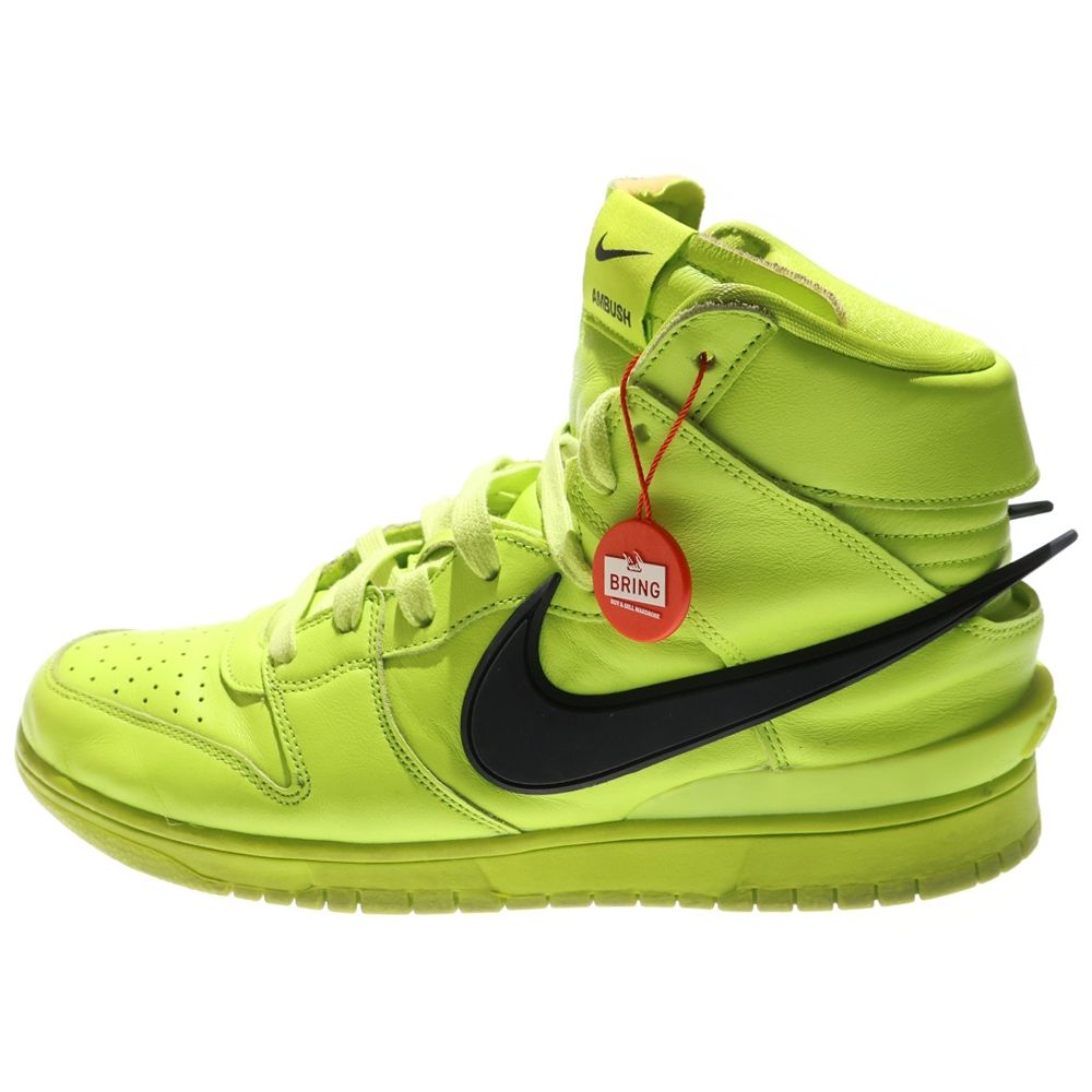 NIKE (ナイキ) ×AMBUSH DUNK HIGH FLASH LIME CU7544-300 × アン