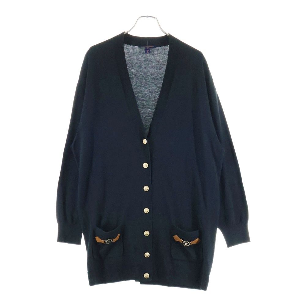 LOUIS VUITTON ルイヴィトン 24AW Cashmere Cardigan 金ボタン カシミヤ混 ニットカーディガン ブラック RW242WD MUX FRKC28