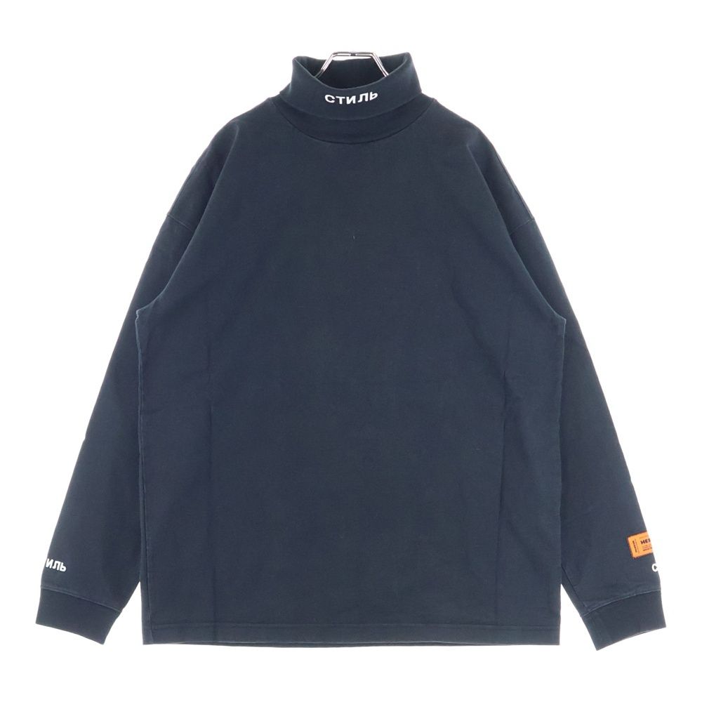 HERON PRESTON ヘロンプレストン 21AW LS ROLL NECK ロングスリーブ ロールネック タートルネック 長袖Tシャツ カットソー ブラック
