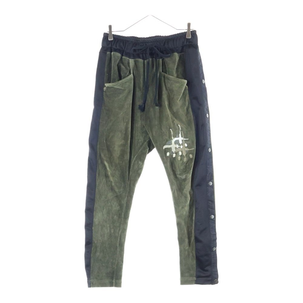 cvtvlist カタリスト Velvet Pants 裾スナップ ベルベットベロアパンツ カーキ