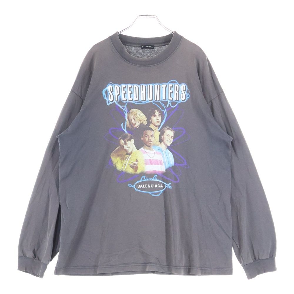 BALENCIAGA バレンシアガ 18AW Speedhunters Oversized Long Sleeve T-Shirt スピードハンターズ 長袖Tシャツ グレー 541880 TCV38