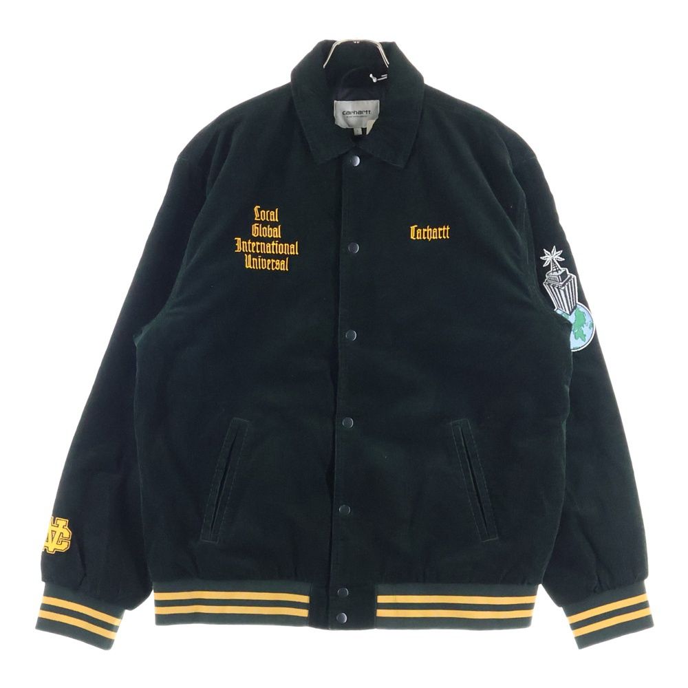 CARHARTT カーハート LETTERMAN JACKET コーデュロイ レターマンジャケット グリーン