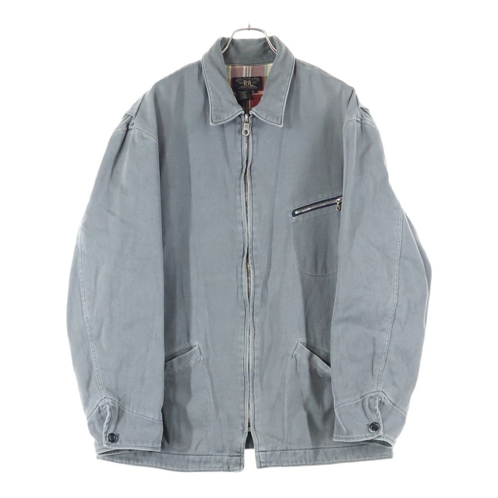 RRL ダブルアールエル 90S VINTAGE FLANNEL LINER WORK JACKET フランネル ライナー ジップアップ ワーク ジャケット グレー