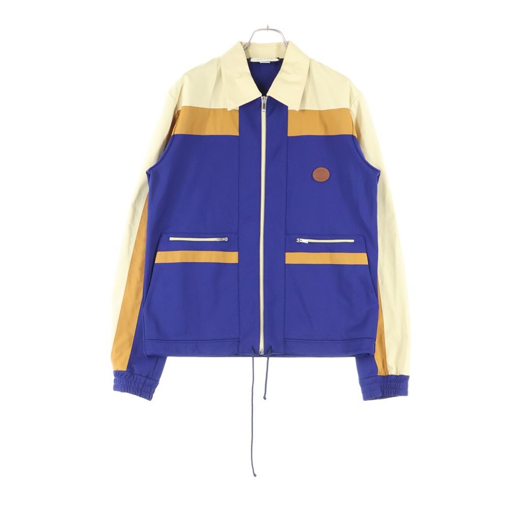 GUCCI グッチ Technical Jersey Zip-Up Jacket テクニカルジャージー GGロゴパッチ付き ジップアップジャケット ブルー ブラウン 625335 XJCNS