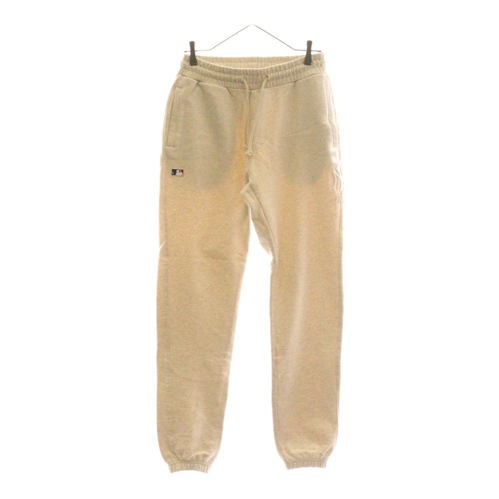 KITH キス ×NEW YORK YANKEES ニューヨークヤンキース ロゴ刺繍 スウェットパンツ ベージュ KH6520
