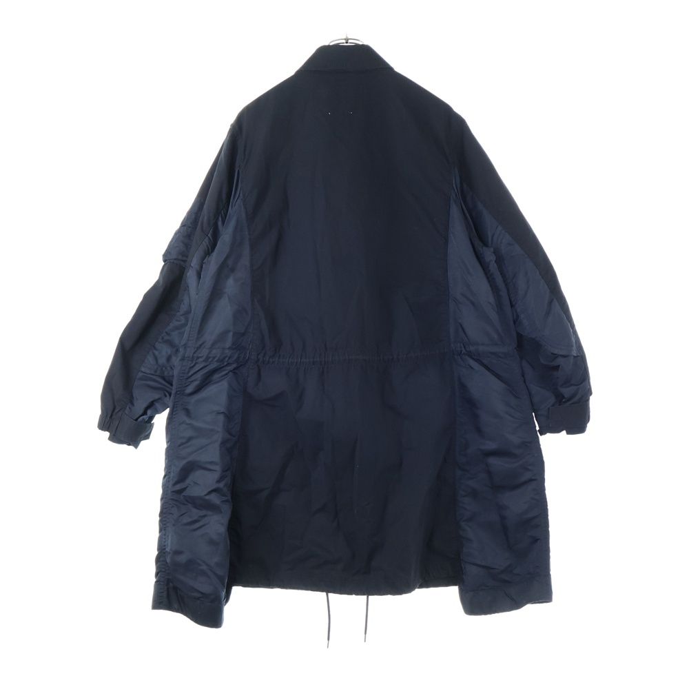 Sacai サカイ 19AW ミリタリージャケット ドッキング オックスフォード コート ブラック 19-02069M