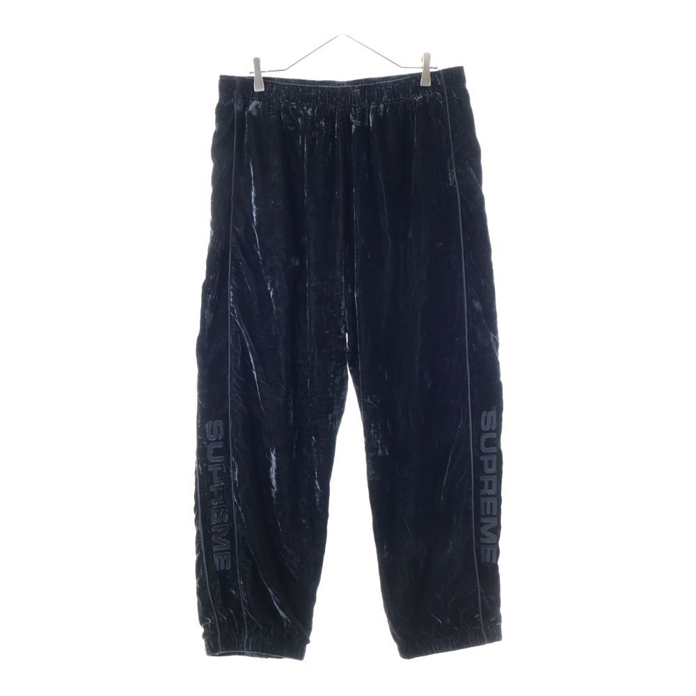 SUPREME シュプリーム 23AW Crushed Velvet Track Pant クラッシュドベルベット トラックパンツ ブラック