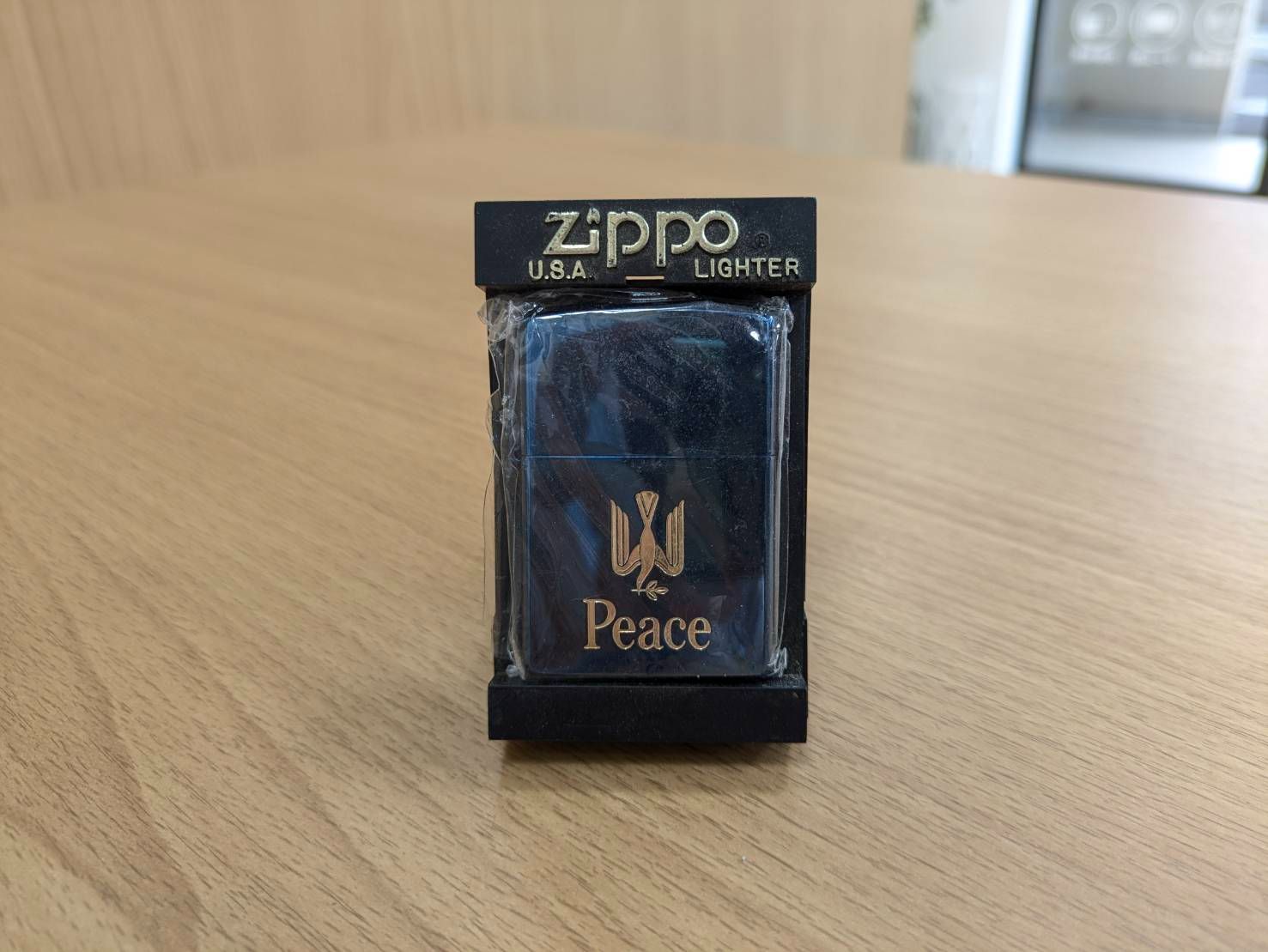 EL 6 ZIPPO ジッポー Peace ブルーチタン JT 1999年製 製造 FJ 11261