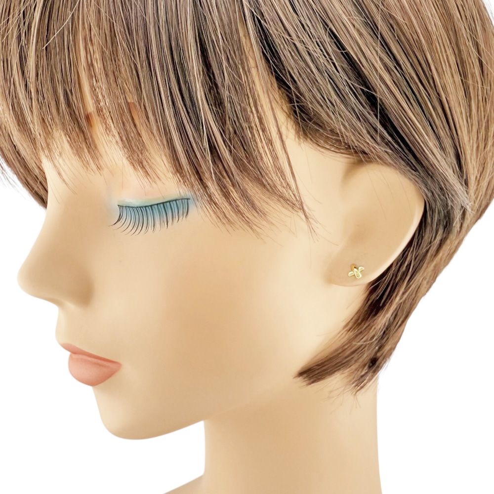 ティファニー クロスステッチ ピアス 18金 K 18イエローゴールド レディース TIFFANY-Co.