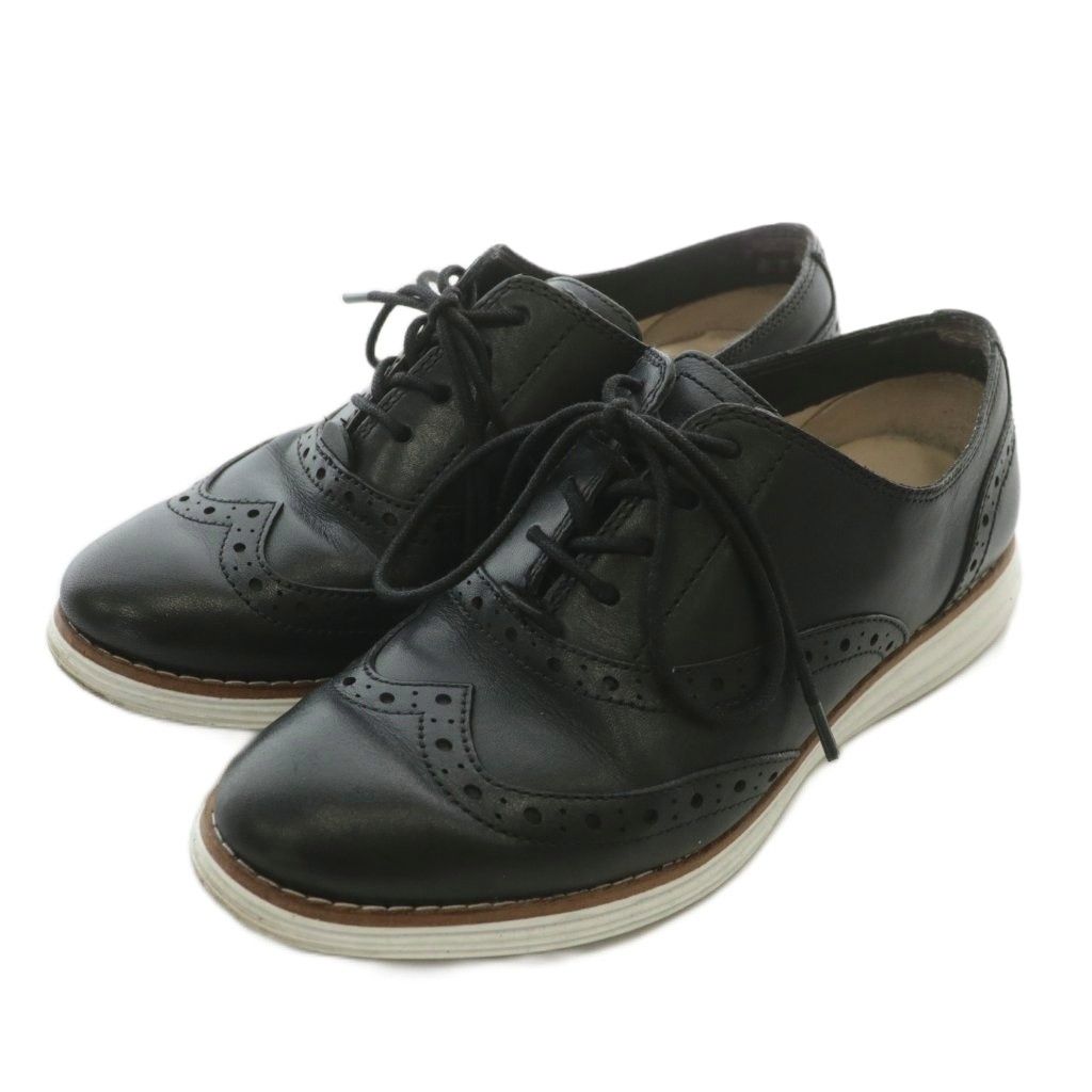コールハーン COLE HAAN オリジナルグランド ORIGINALGRAND ウィング II ビジネスシューズ オックスフォード レザー ウィングチップ レースアップ 5B 22cm 黒 ブラック W02618 XZ GY19