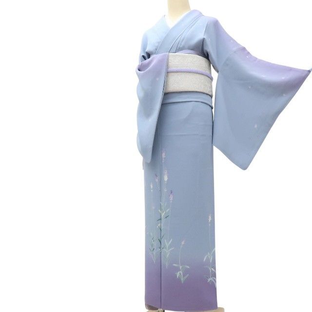 百華❀Y3974◇正絹 手縫い仕立て ラベンダー 訪問着 着物 単品 - メルカリ