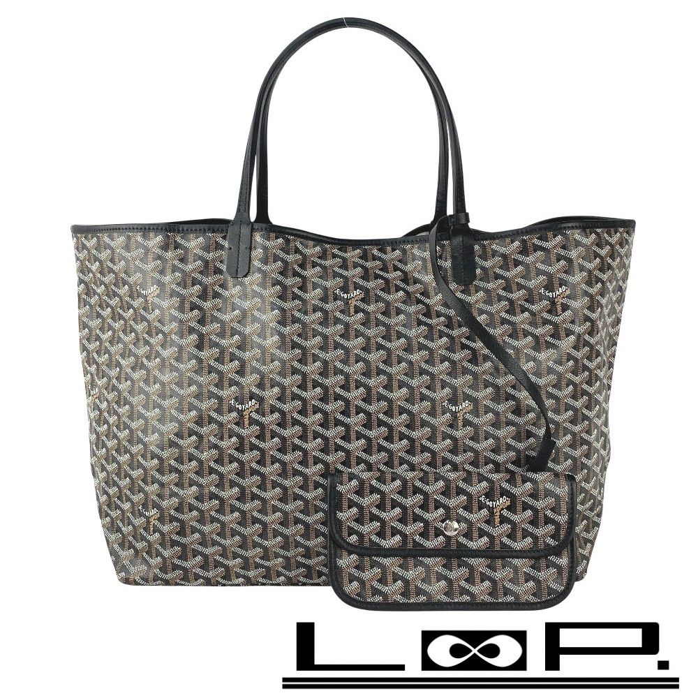 ゴヤール サンルイ GM トート バッグ ファッション PVC レザー ブラック 471315 3