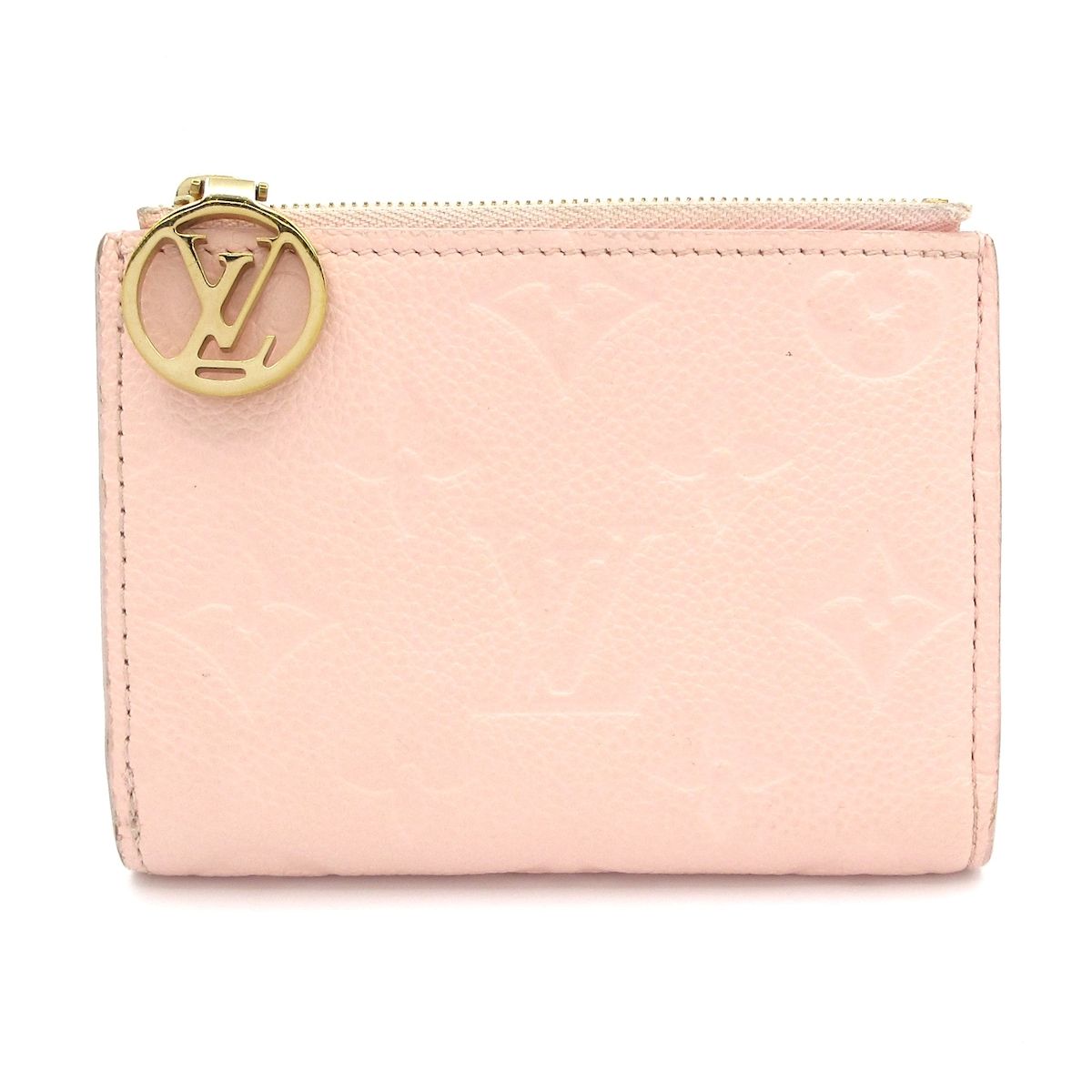 LOUIS VUITTON ルイヴィトン 2つ折り財布 モノグラム アンプラント ポルトフォイユリサ M83569 ピンクオパール レザー 牛革
