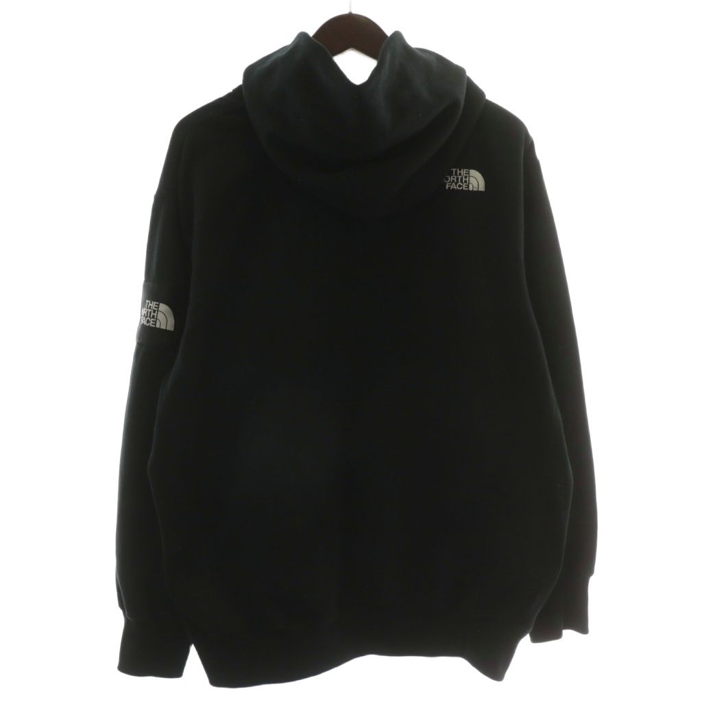 ザノースフェイス THE NORTH FACE スクエアロゴフーディ Square Logo Hoodie パーカー スウェット 裏起毛 長袖 プルオーバー 刺繍 XL 黒 ブラック NT62039 XZ GY01