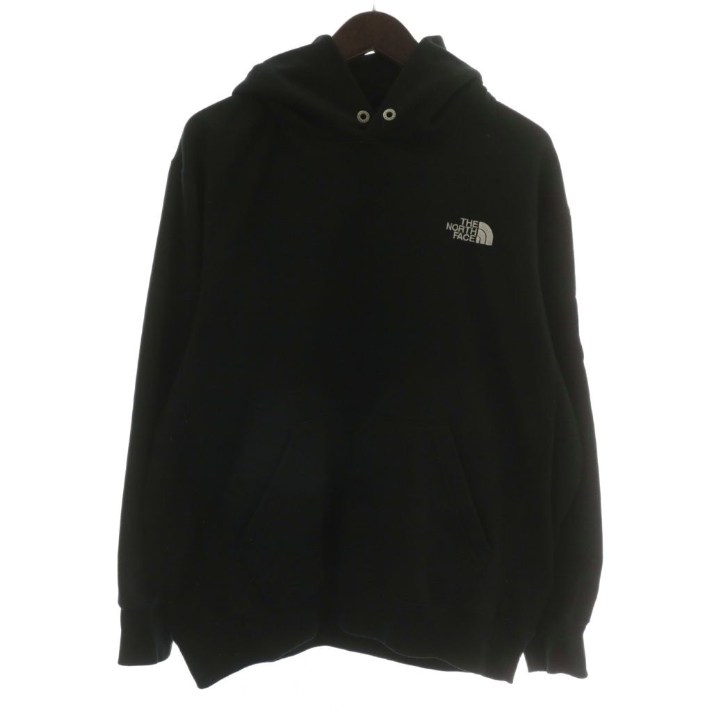 ザノースフェイス THE NORTH FACE スクエアロゴフーディ Square Logo Hoodie パーカー スウェット 裏起毛 長袖 プルオーバー 刺繍 XL 黒 ブラック NT62039 XZ GY01