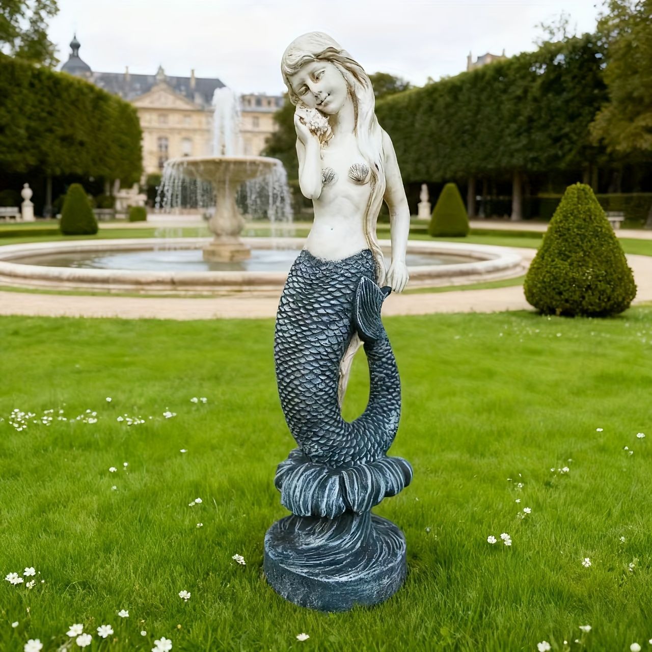 置物 オブジェ ガーデンオーナメント 人魚 マーメイド 屋外 屋内 室内