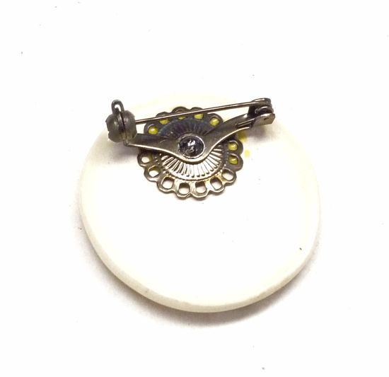 メーカー直送 九谷焼 ブローチ 朝顔 Kutani Hyakkaen brooch