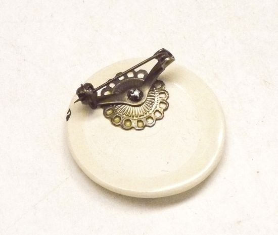 メーカー直送 九谷焼 ブローチ 桔梗 Kutani Hyakkaen brooch