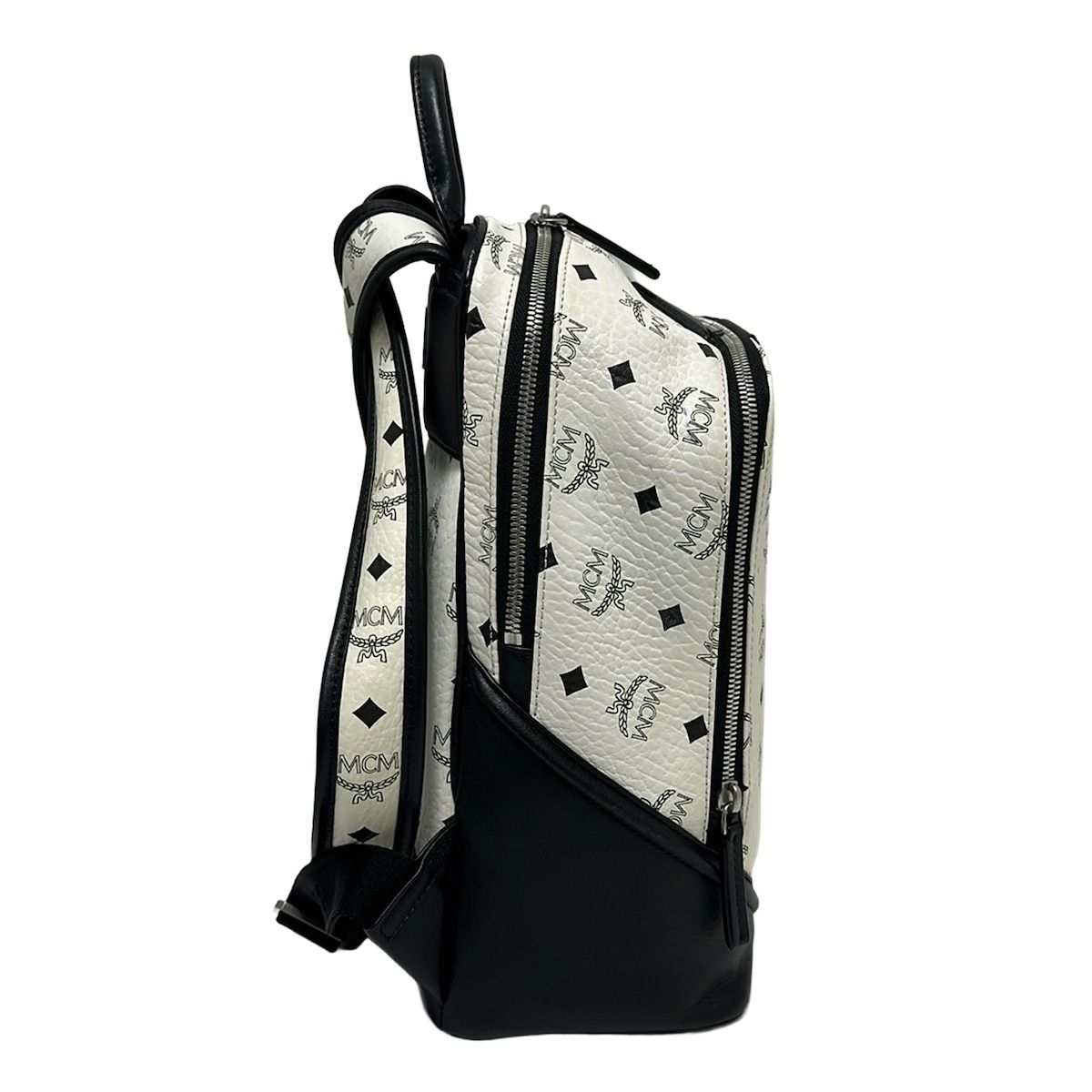 MCM エムシーエム リュックサック デューク ビセトス 白×黒