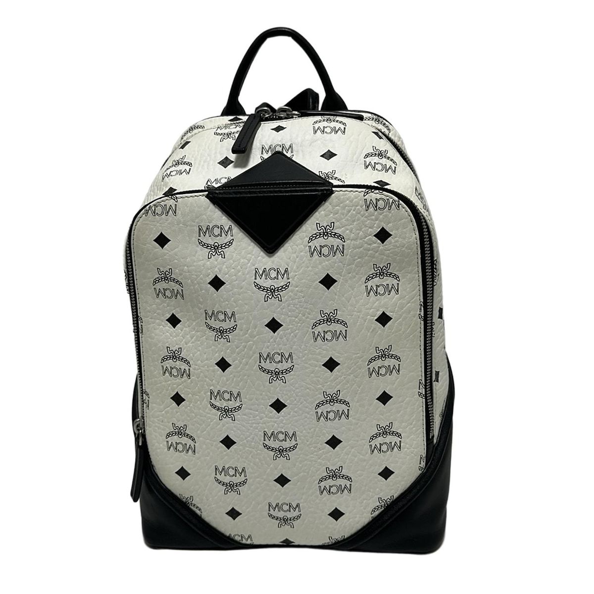 MCM エムシーエム リュックサック デューク ビセトス 白×黒