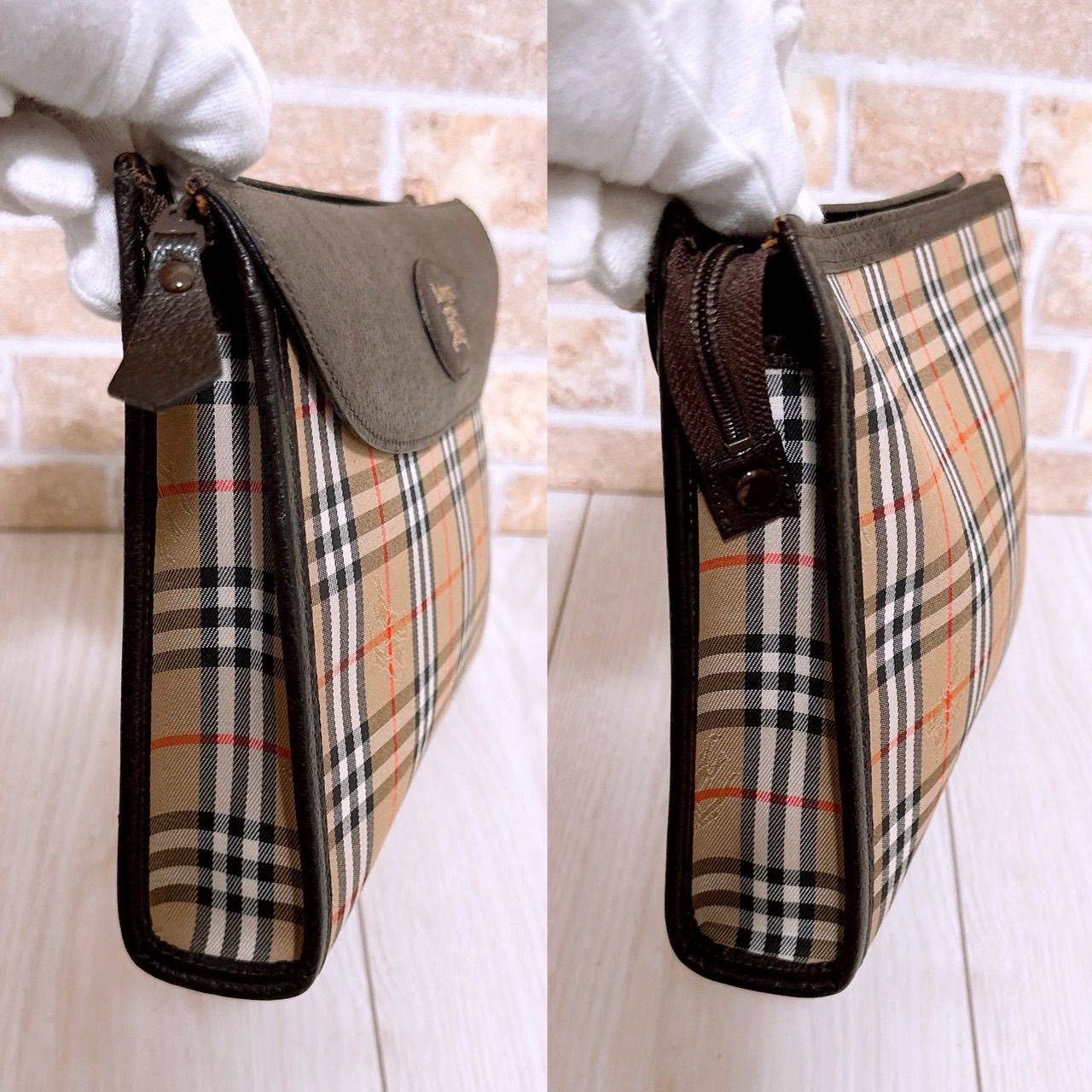 Burberrys バーバリー セカンドバッグ クラッチバッグ チェック柄