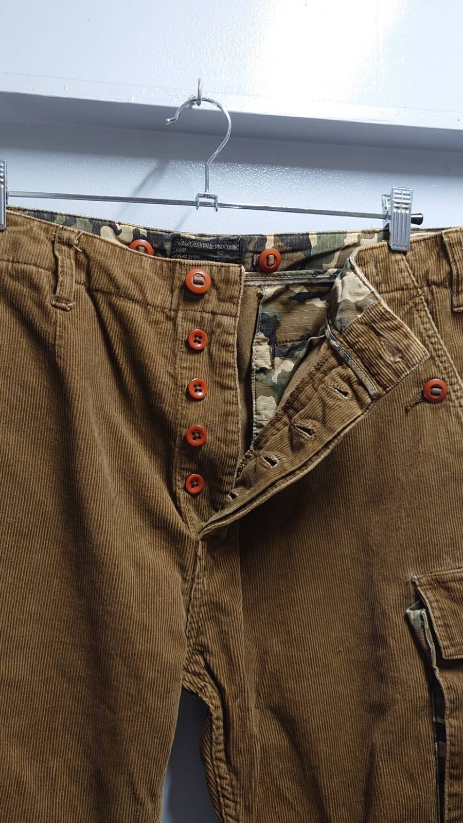 90-00's Stussy AUTHENTIC OUTER GEAR コーデュロイ カーゴパンツ W32