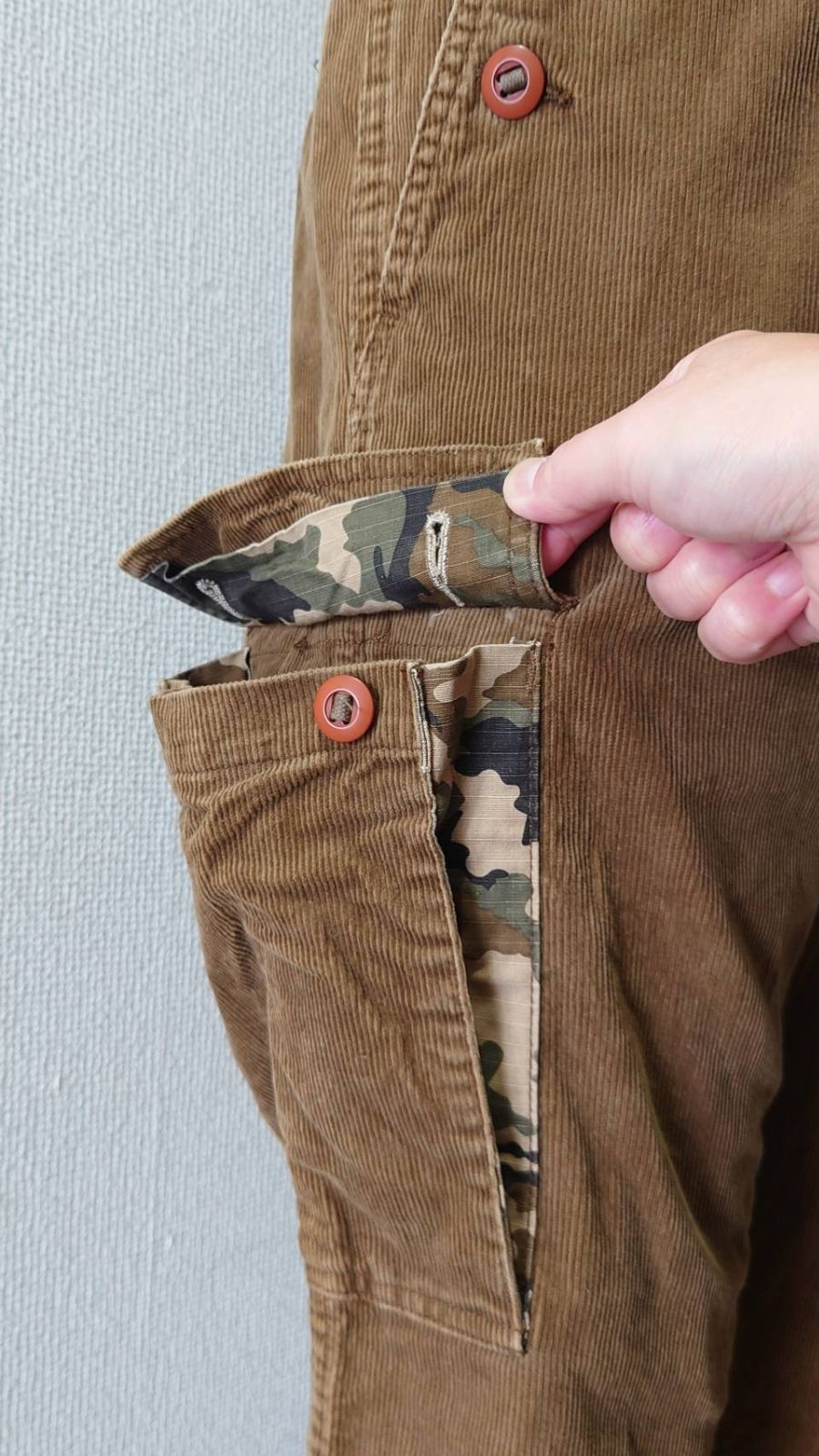 90-00's Stussy AUTHENTIC OUTER GEAR コーデュロイ カーゴパンツ W32