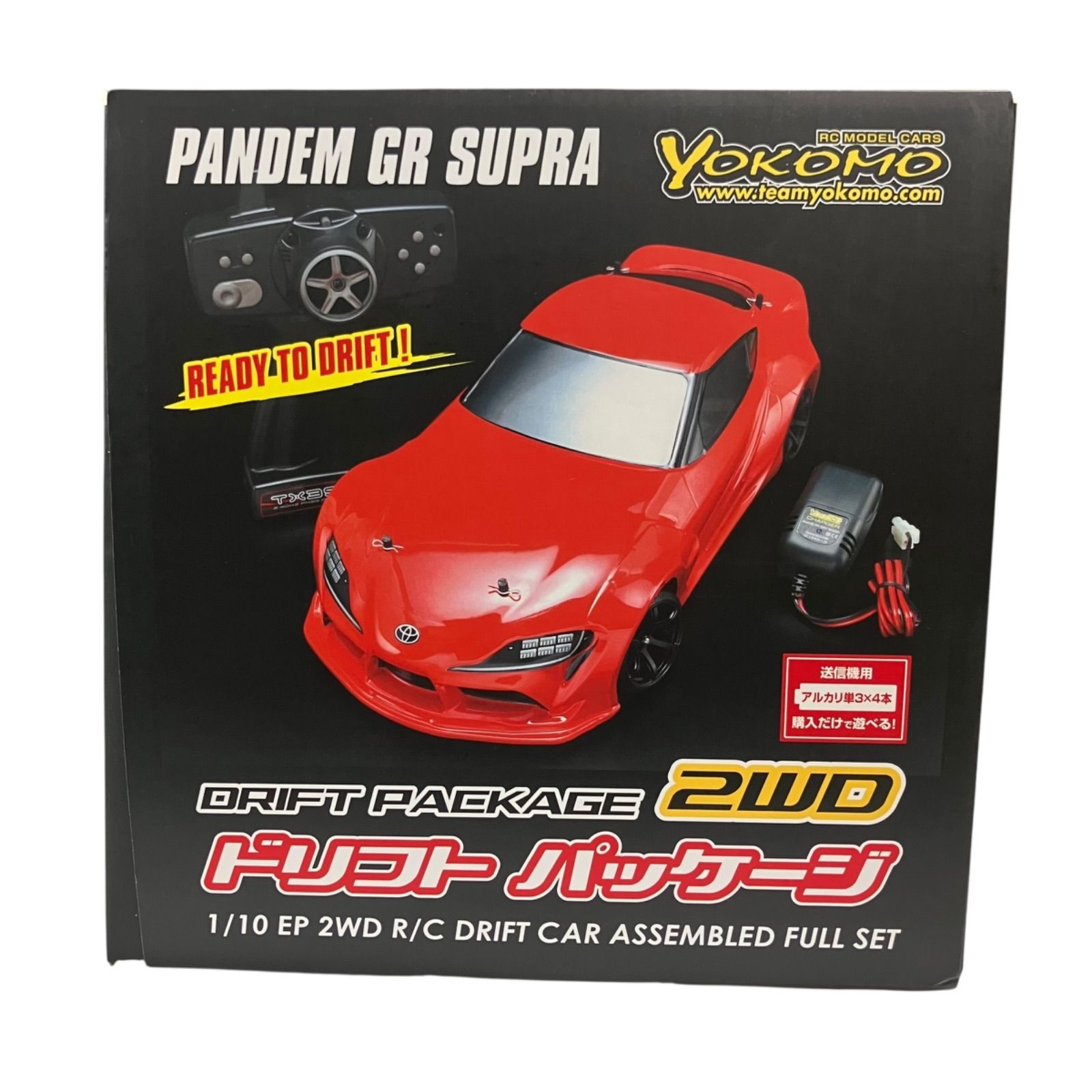 WJ1113 ドリフトパッケージ2WD GRスープラボディ(赤) RTRフルセット