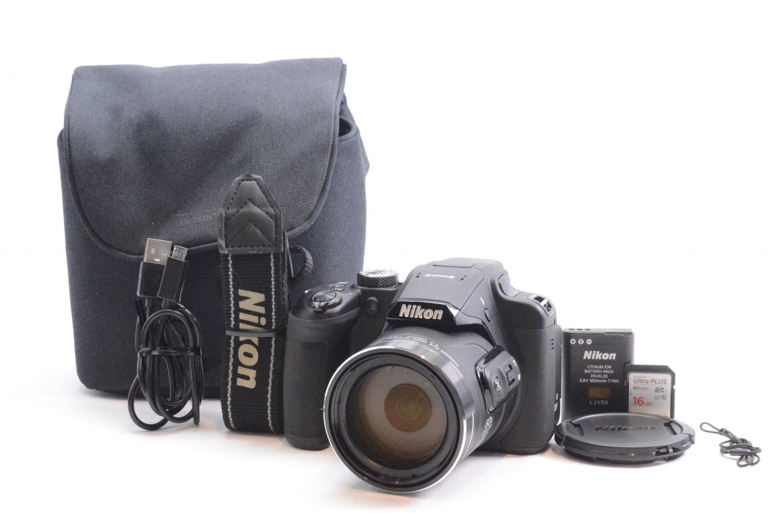 カメラケース,16GBのSDカード付き良品】Nikon ニコン COOLPIX B700