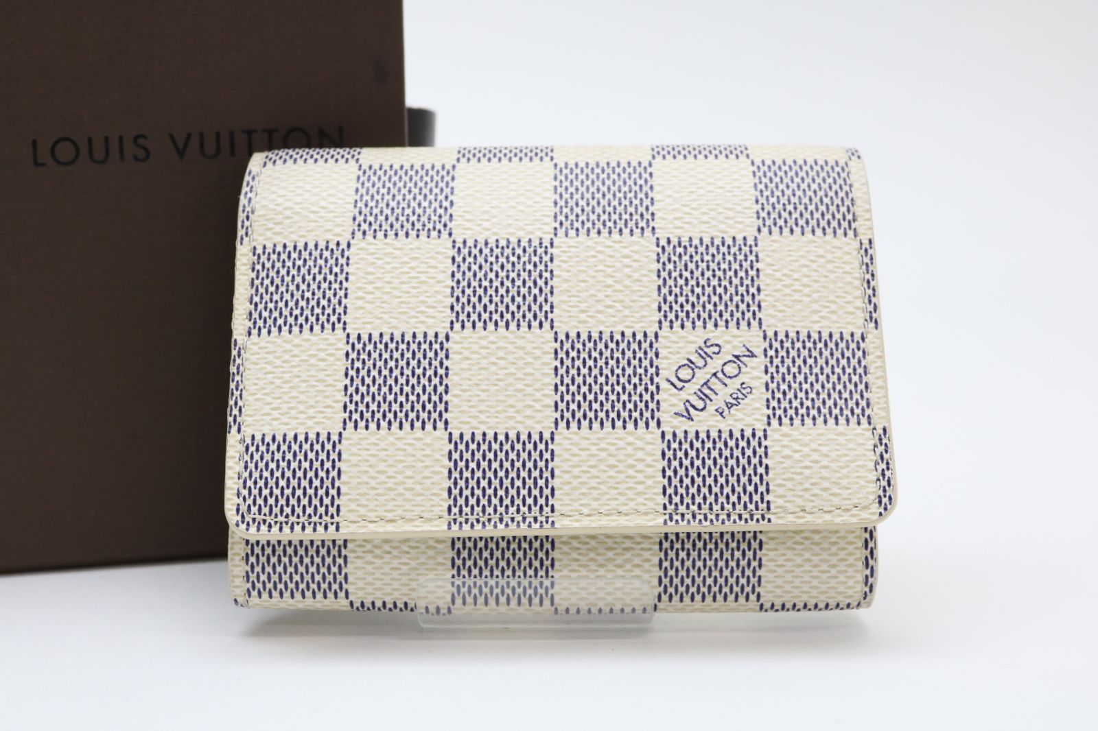 TT10844 ルイヴィトン ダミエ アズール カードケース アンヴェロップ カルト ドゥ ヴィジット 名刺入れ