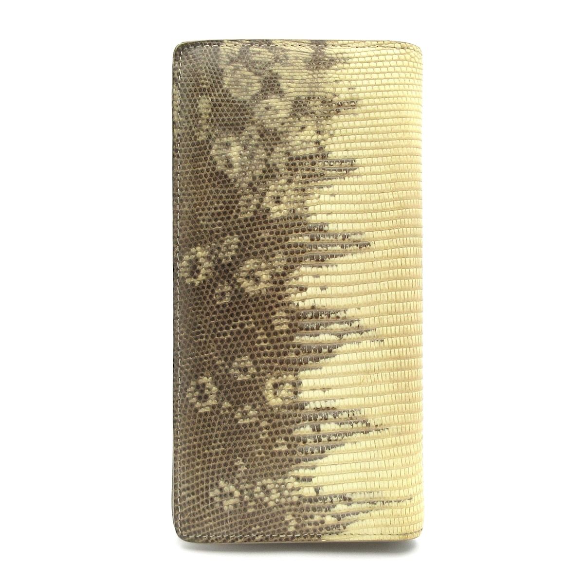 LOUIS VUITTON ルイヴィトン 長財布 エキゾチックレザー ポルトフォイユブラザ N 80919 アイボリー×ダークブラウン