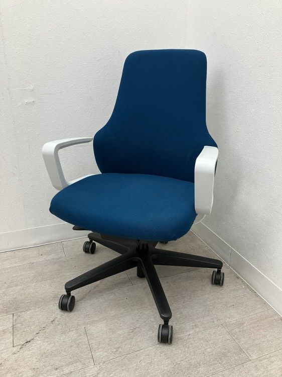 コクヨ 固定肘付グーフォチェア CR G 2703 ブルー