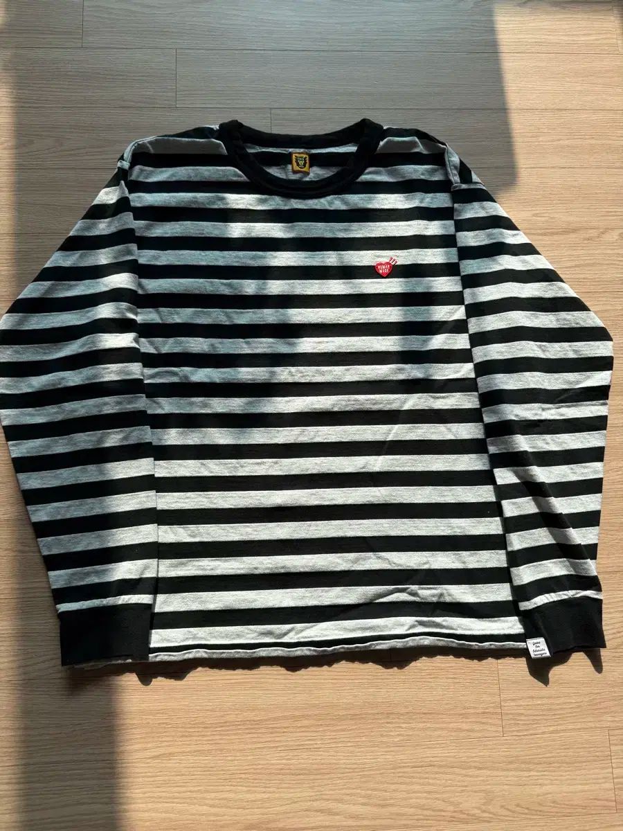 17 SS HUMAN MADE ヒューマンメイド ハート ロゴ ストライプ ロングスリーブ Tシャツ