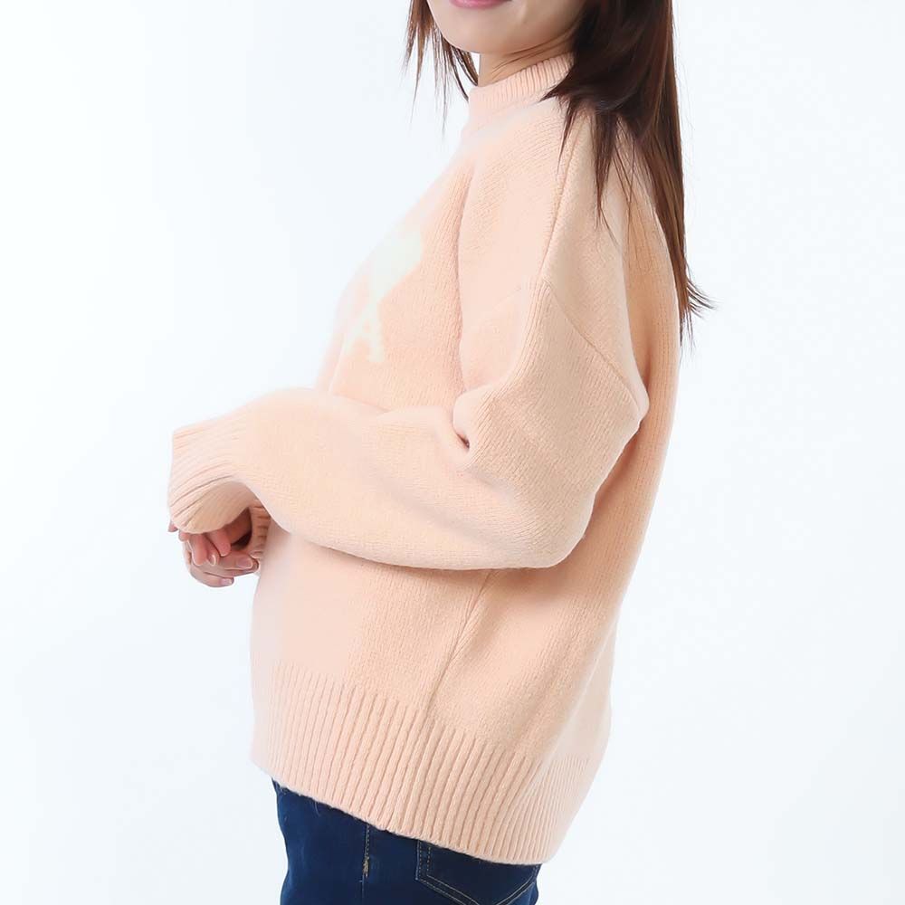 新品 AMI PARIS アミパリス UKS836 KN0135 6807 ピンク アルパカ Ami