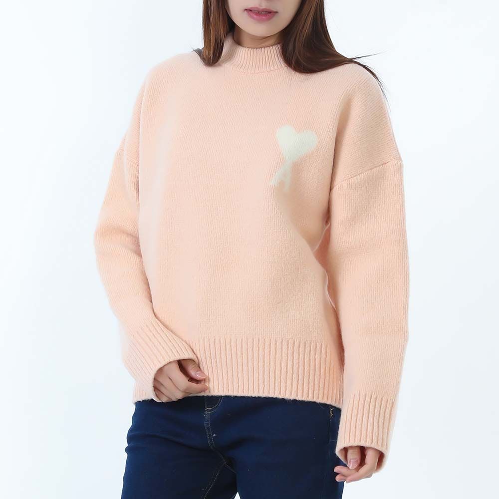 AMI PARIS アルパカブレンドビーニー　ピンク 新品 AMI PARIS アミパリス UKS836 KN0135 6807 ピンク アルパカ Ami