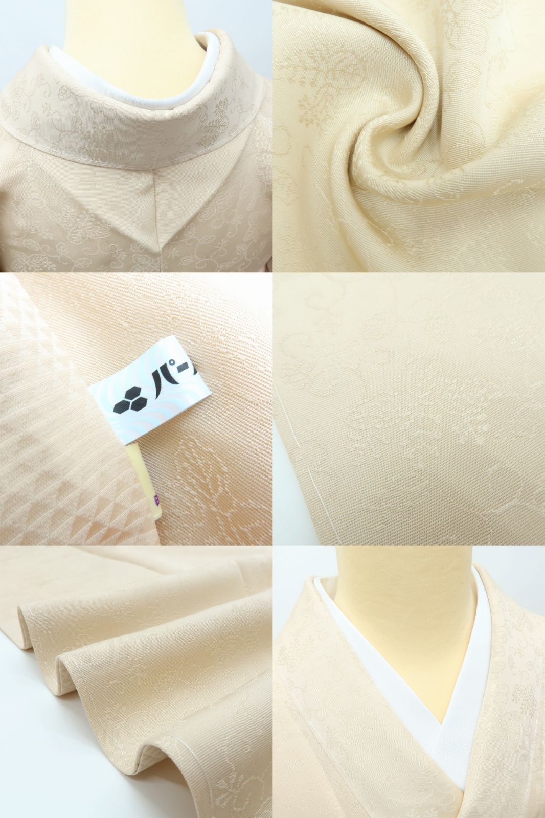 百華❀Y3987◇新品 正絹 仕付け糸付 手縫い仕立て トールサイズ 桐 色