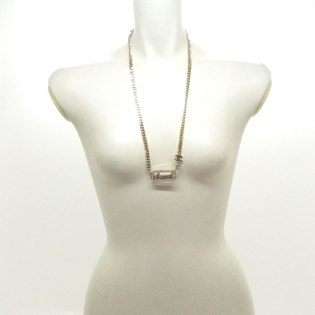 CHANEL シャネル ネックレス ココマーク ゴールド×クリア×アイボリー