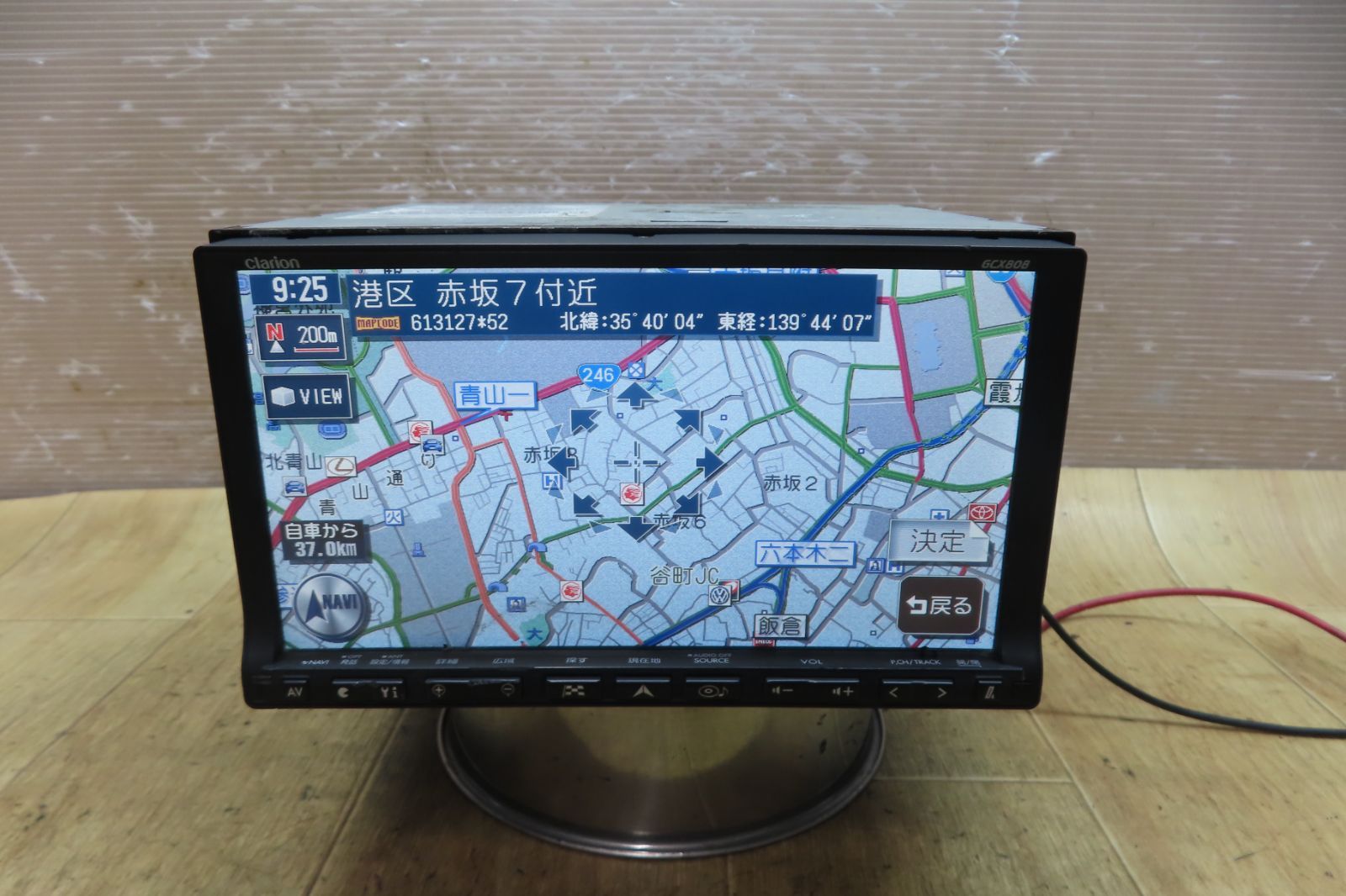 付 F 4579 クラリオン スズキ GCX 808 HDDナビ 地図2013年 CD DVD TV再生OK 本体のみ