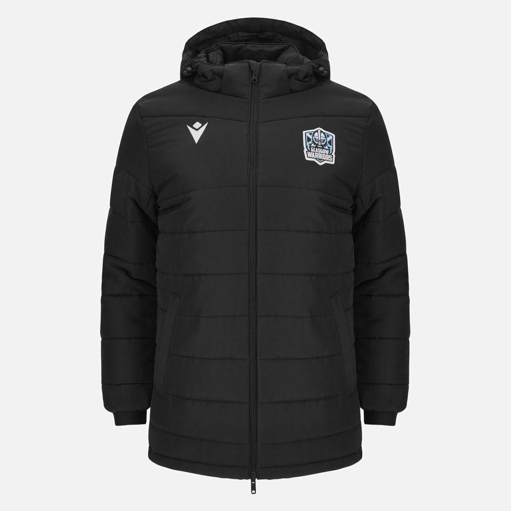 マクロン ラグビー グラスゴー ウォリアーズ 2025 2026 トラベル ジャケット 黒 ブラック 公式モデル 日本未発売