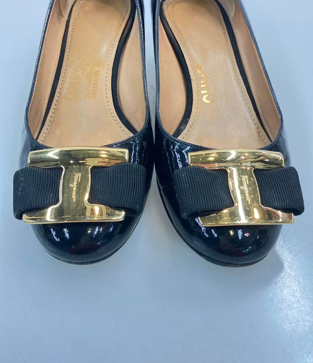 訳あり ヴァラ サルヴァトーレフェラガモ ウェッジソールパンプス