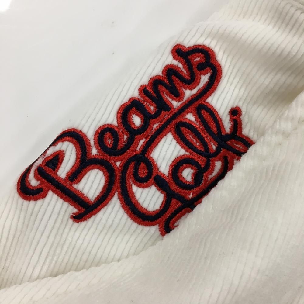 超美品】ビームスゴルフ コーデュロイスカート 白 ポケット口ロゴ