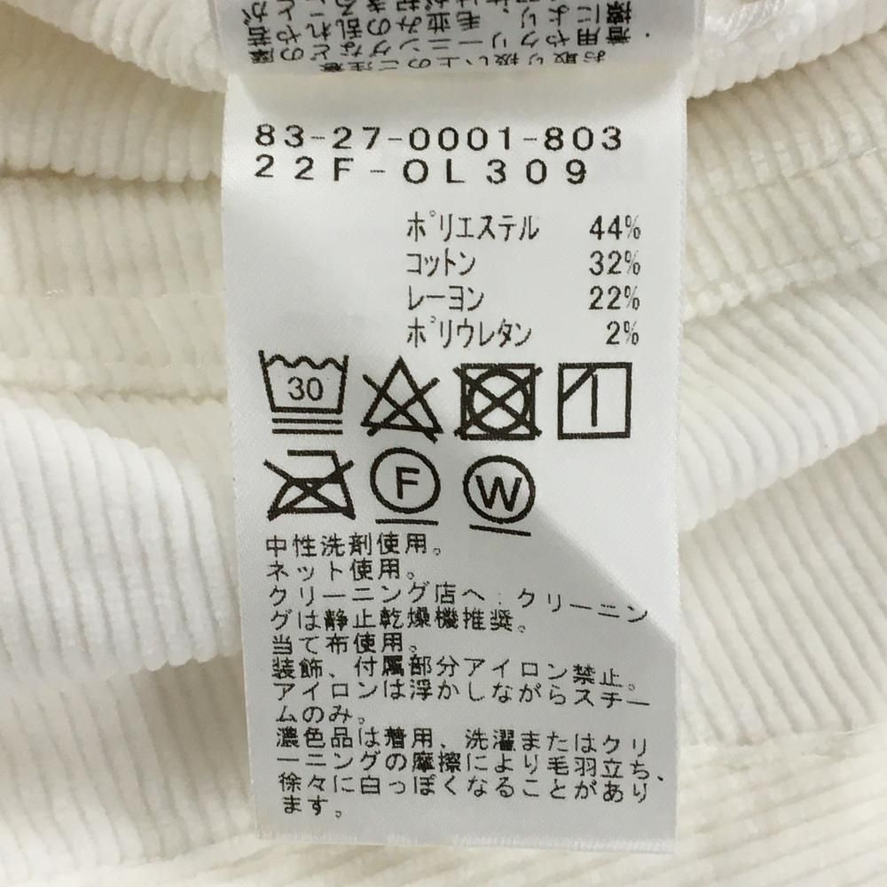 超美品】ビームスゴルフ コーデュロイスカート 白 ポケット口ロゴ