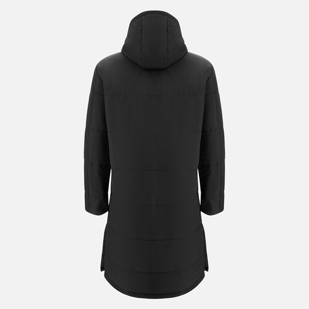 マクロン ラグビー グラスゴー ウォリアーズ 2025 2026 ベンチ ジャケット コート 黒 ブラック モデル 日本未発売