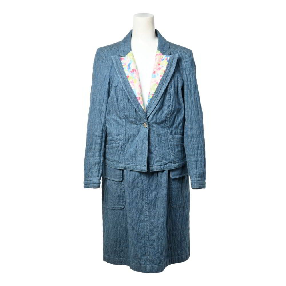 CHANEL 06S P28663W03740 デニム セットアップ ココマークボタン