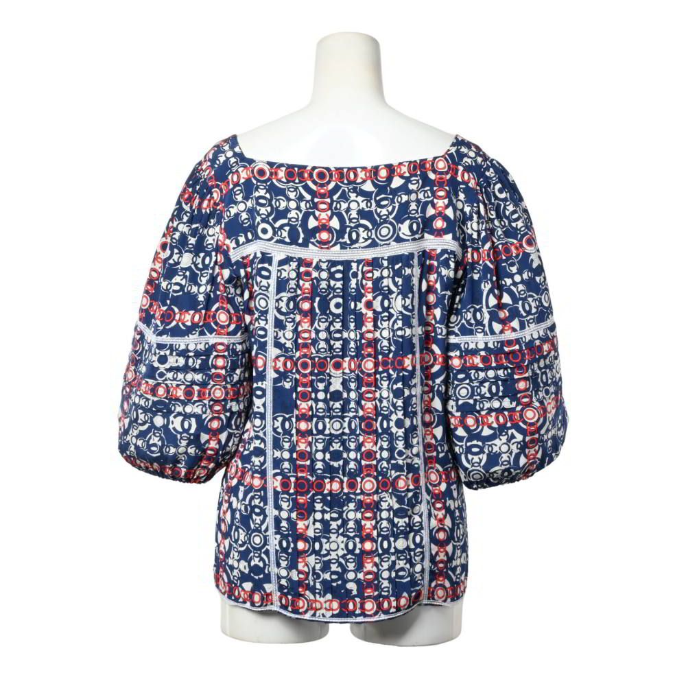 CHANEL 07A P31982V22160 ココマークプリント シルク ブラウス トップス