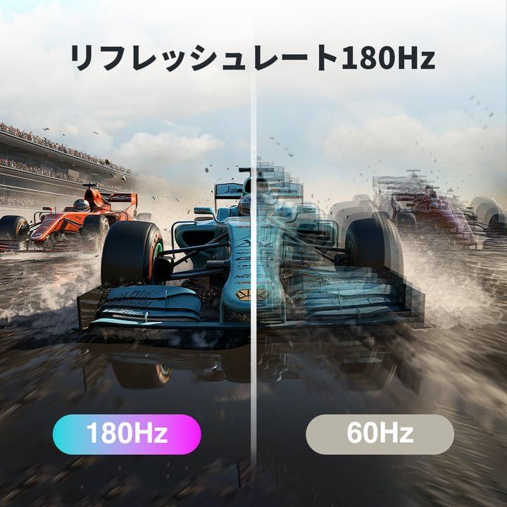 FeuVisionゲーミングモニター 24インチ フルHD 1080 p 180 Hz IPSパネル 応答速度1 ms Adaptive Sync対応 PCモニター 3辺超狭額-超薄型 sRGB広色域 ブルーライトフィルター HDM