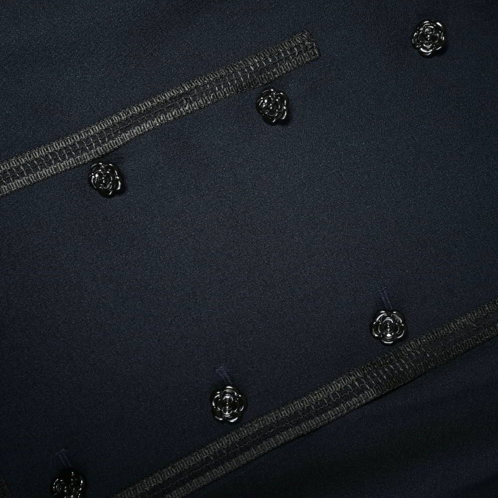  CHANEL 02 C ノースリーブ ワンピース カメリアボタン その他 ワンピース