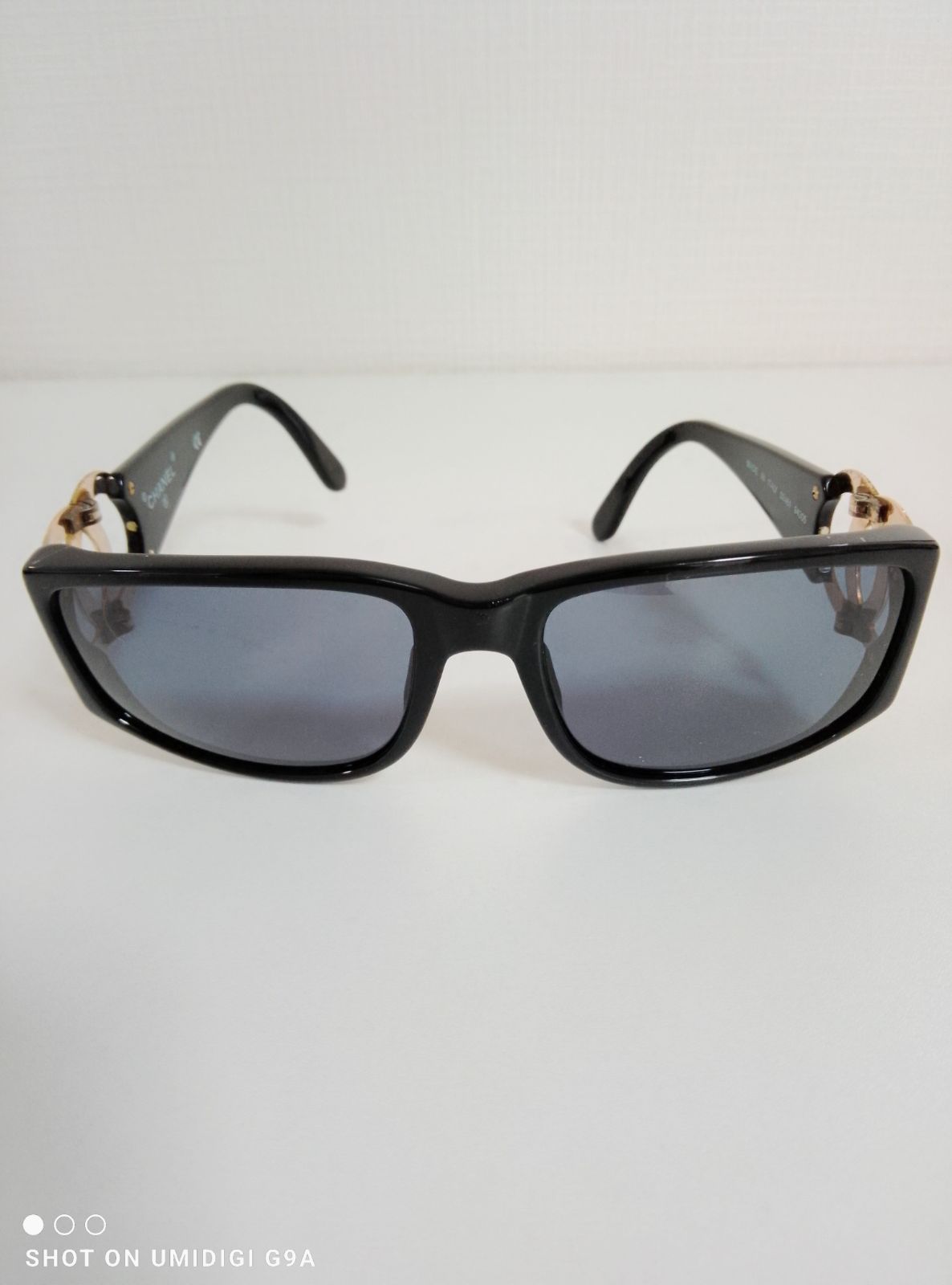 ANJ 10 シャネル ココマーク サングラス ケース付き 02461 94305 ゴールド金具 ブラックレンズ